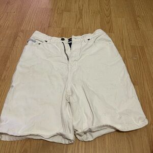 White vintage Route 66 Shorts